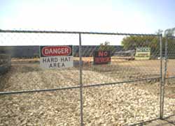 The padlocked gate at quiet Planned Parenthood mill site at 201 E. Ben White in Austin... God has moved through His people.