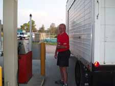 Dave filling up the truck