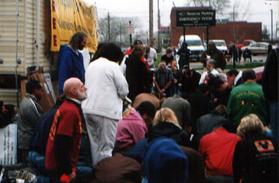 Saints from St. Louis area gather to pray and praise God for "shutting down" a high place of human sacrifice on the first Saturday in its existence