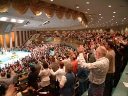 Christians in Rhema church led to just "sing a little louder"