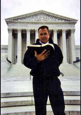 Rev. Flip Benham in front of Supreme Court
