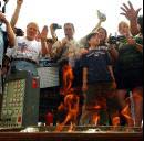 Judge Myron Thompson's ruling is burned during Ecclesiastical Court