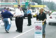 Chief Rich Miller & Granite City police protecting pro-lifers