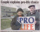 Daniel & Angela Michael in front of Hope(less) abortion mill in Granite City